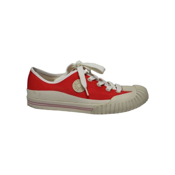 Acne Studios Logo Patch Sneakers in Red Cotton - Picture 1 of 8
